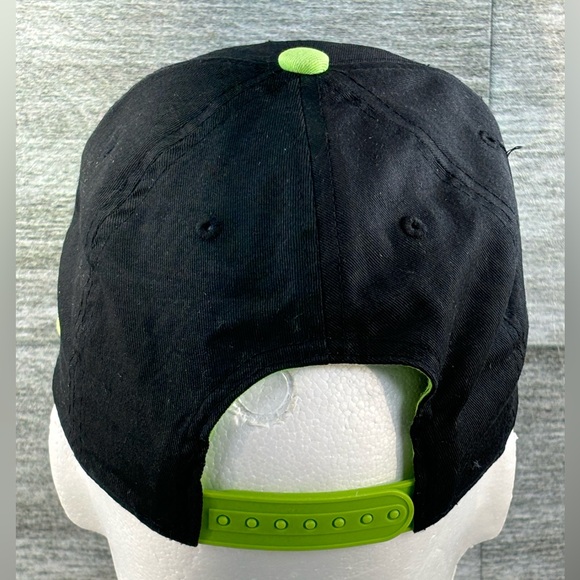 Mountain Dew Logo Adjustable Snapback Youth Hat Cap Black Line Green Pepsi - Picture 6 of 13
